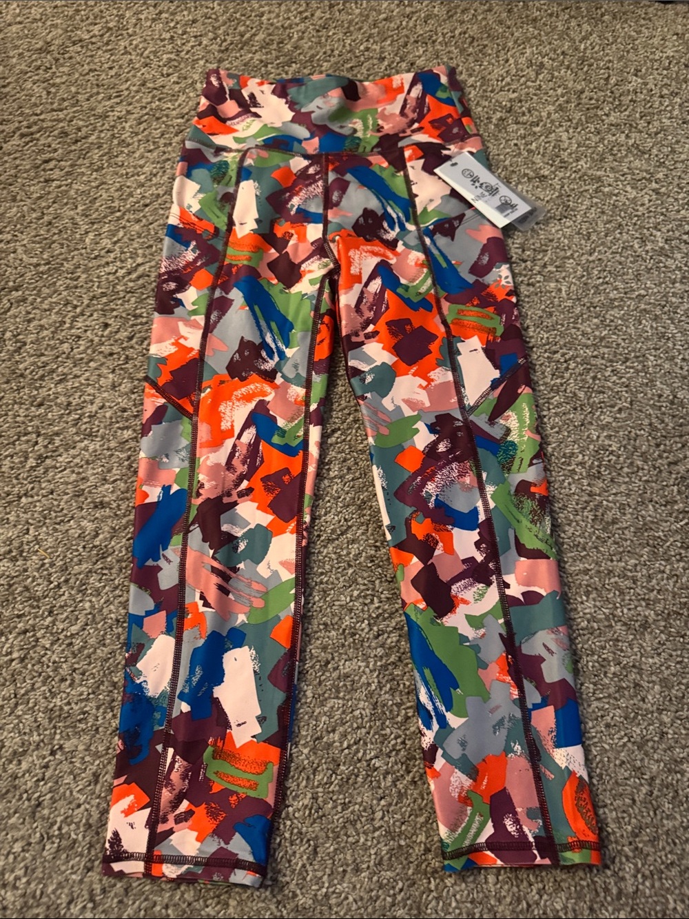 Nine West Multicolor Abstract Active Leggings